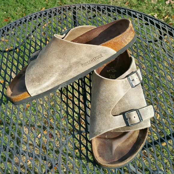 Birkenstock Shoes - Birkenstock Zurich Taupe leather sandals 38